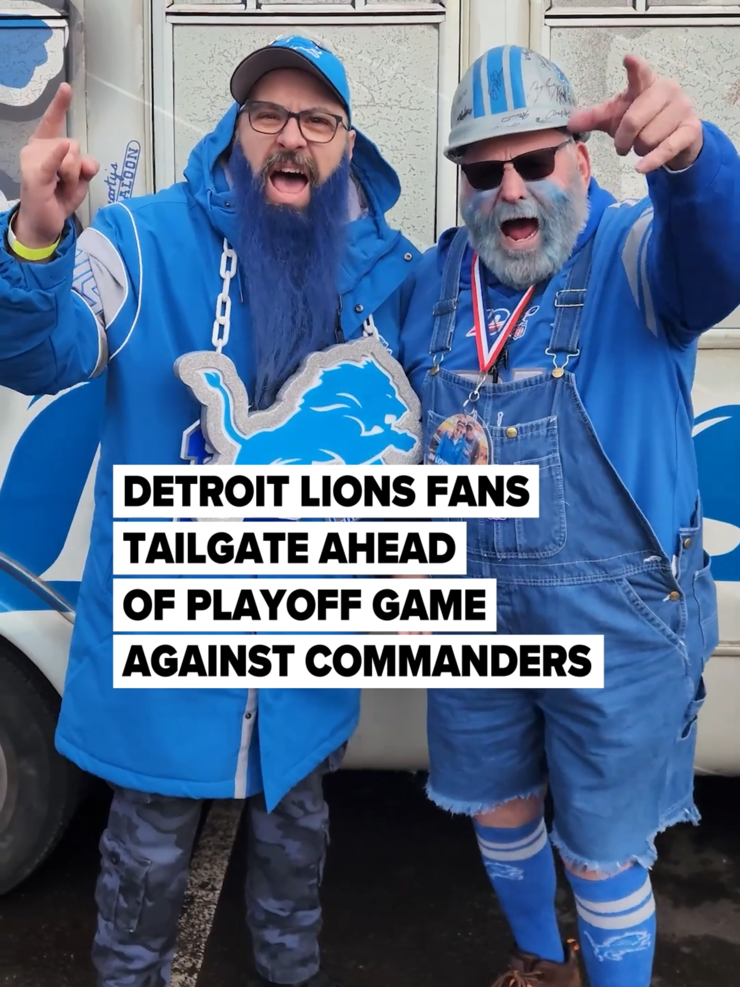 Detroit Lions fans tailgate in downtown Detroit on Saturday, Jan. 18. (Ayrton Breckenridge | MLive.com) #detroit #detroitlions #fordfield #nfl #michigan