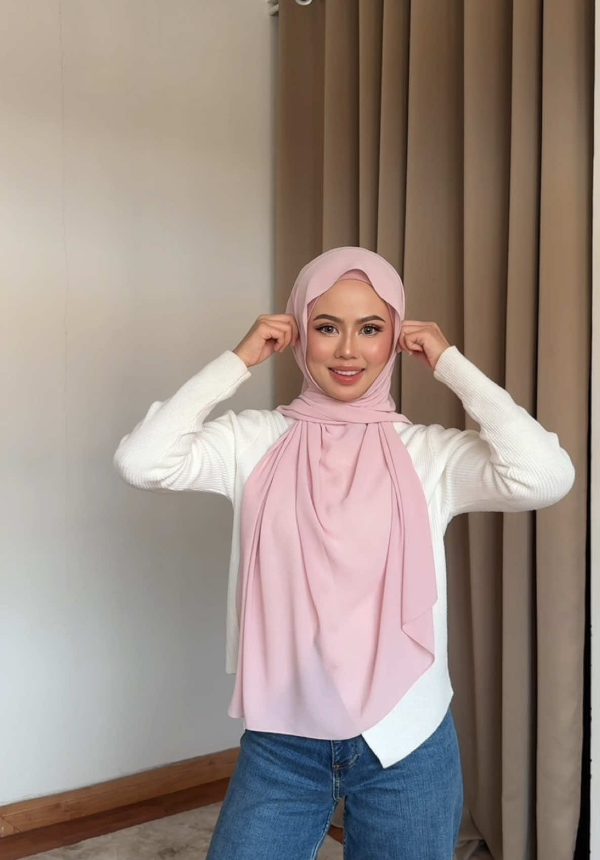 Replying to @aduriana  style ini senang je. Nampak rumit sbb saya suka editing macam tu 🥹 Shawl & inner hijab @Moonandstella 