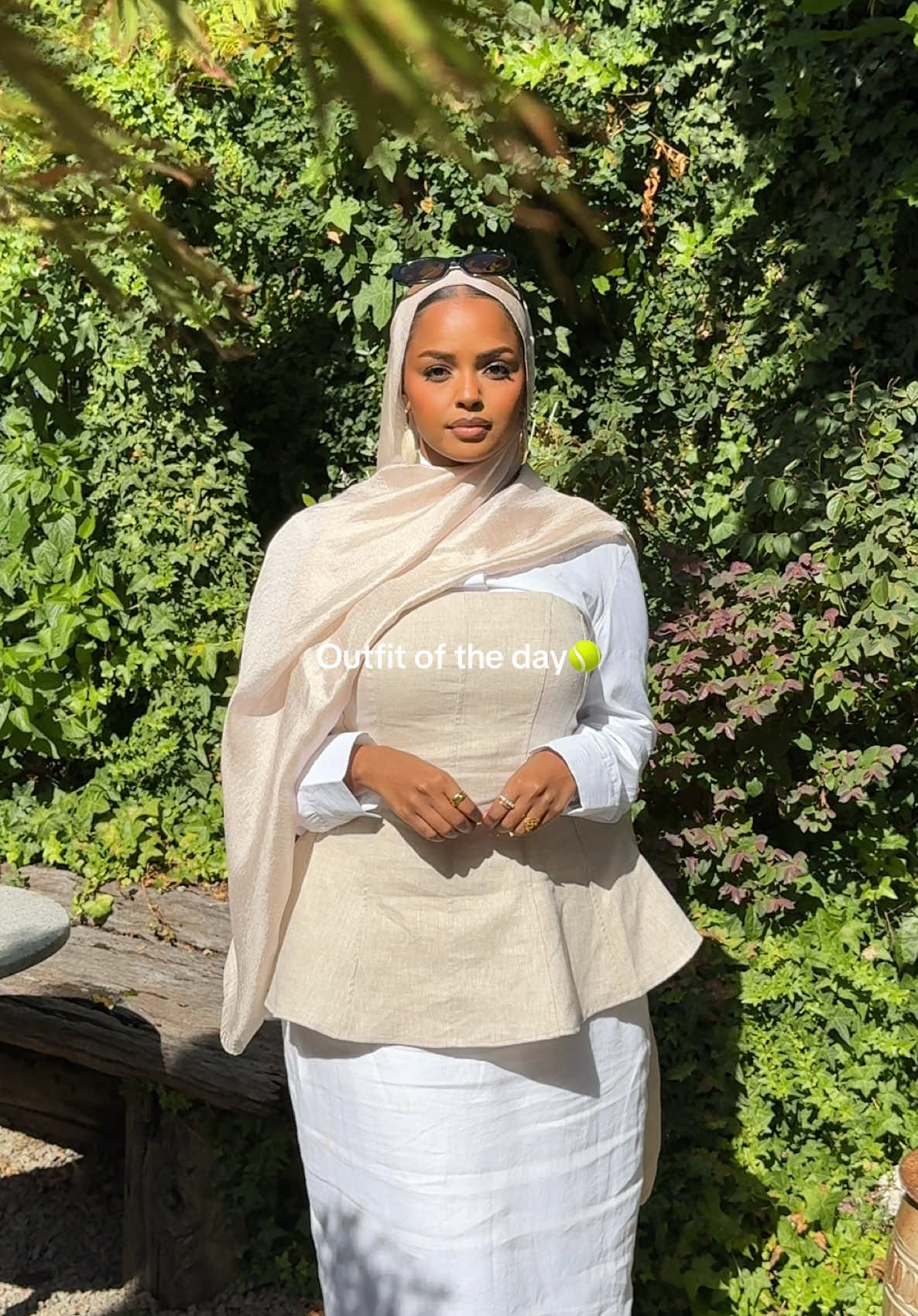 Cute tennis fits = @DISSH  linen summer hijab @Yasmin Jay The Label 🤍🎾 #australianopen #fyp #aussiesummer 