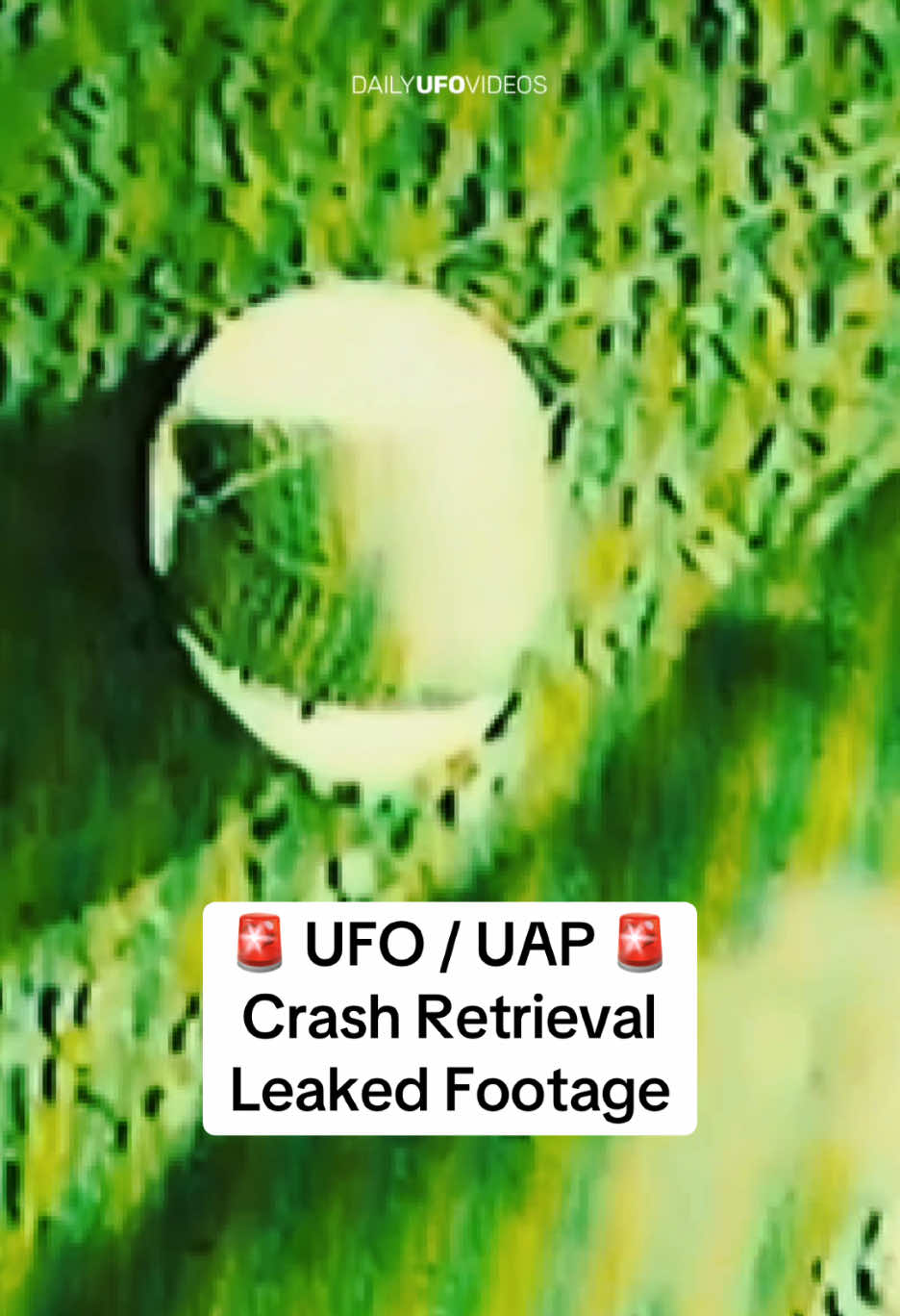 Leaked footage of a crashed UFO / UAP retrieved by the US military. Credit: News Nation https://www.youtube.com/watch?v=009qMHiqsVs #ufo #uap #ufosighting #alien #drone #NHI 