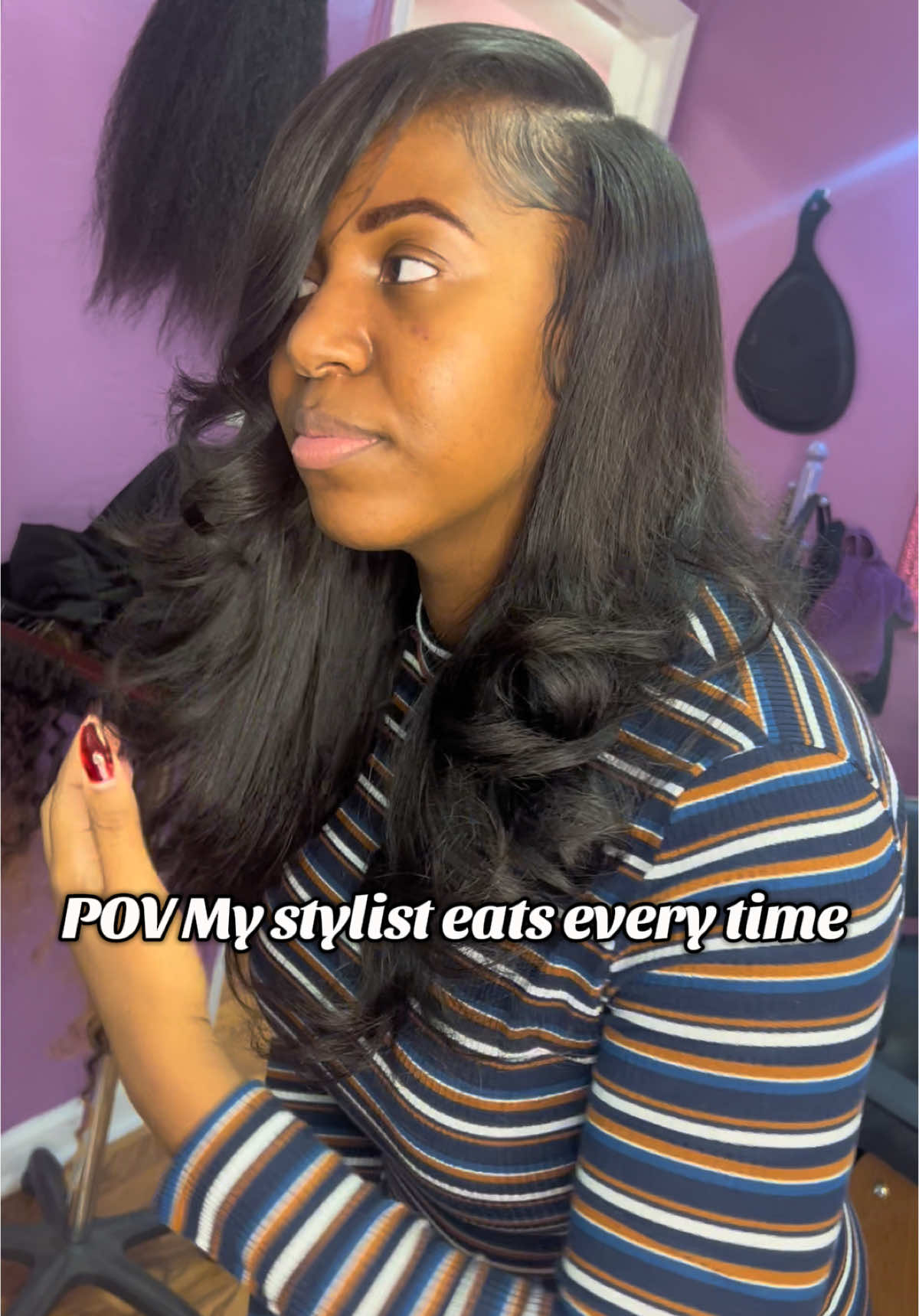 My stylist said she had a look she wanted to try, I said let’s do it and she ate down of course using her raw body wave hair in the lengths 16” 18” 20” 😍😍🔥🔥. The hair was giving 22”/24” not gonna lie. 🤭 Hairstylist: @ashleydouglas923 Last video before TikTok goes dark 🫤