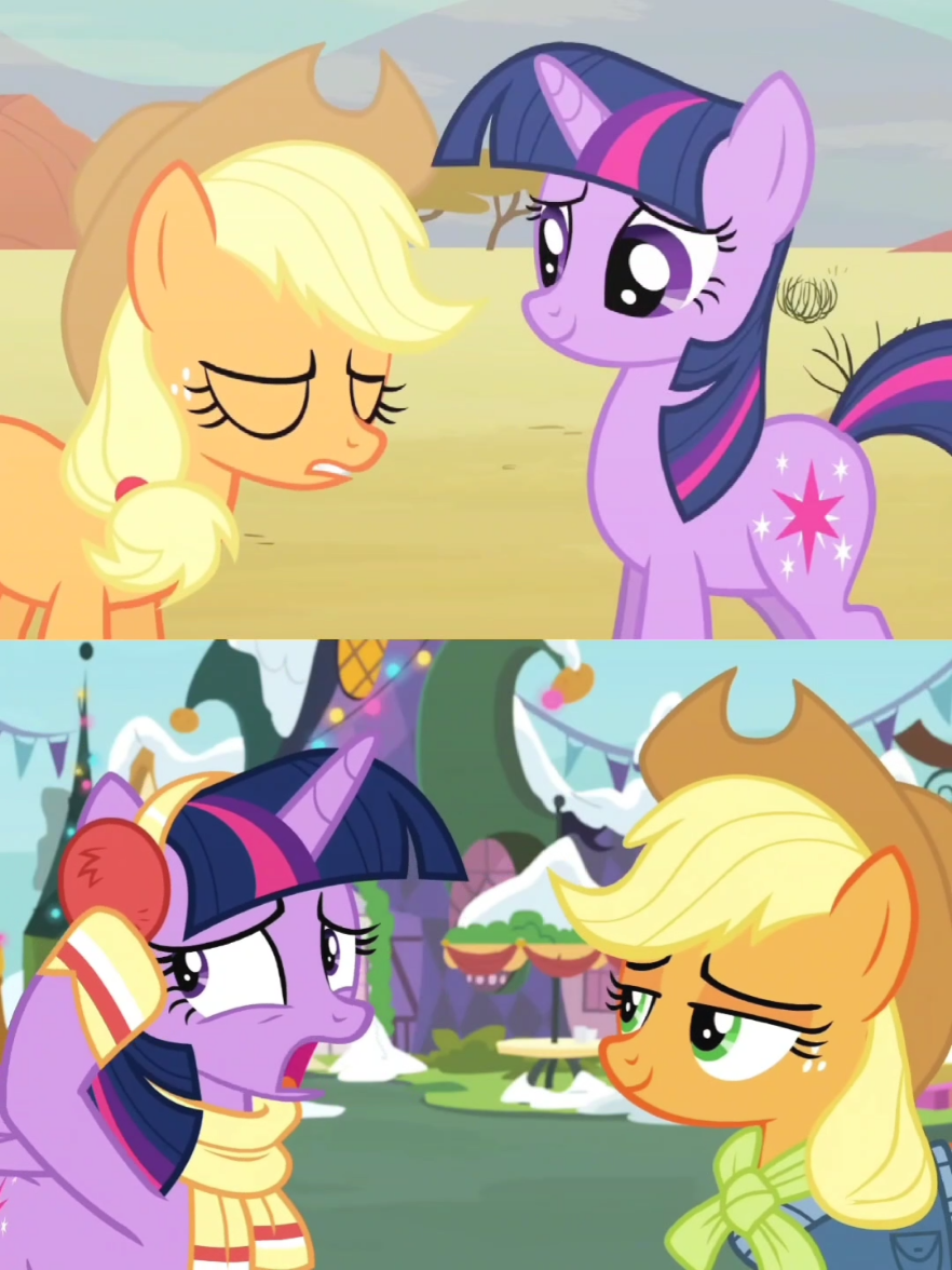 ❕not a ship, they're so adorable #twilightsparkle #applejack #mylittlepony #mlp #friendshipismagic #fim #fyp #fyppppppppppppppppppppppp 