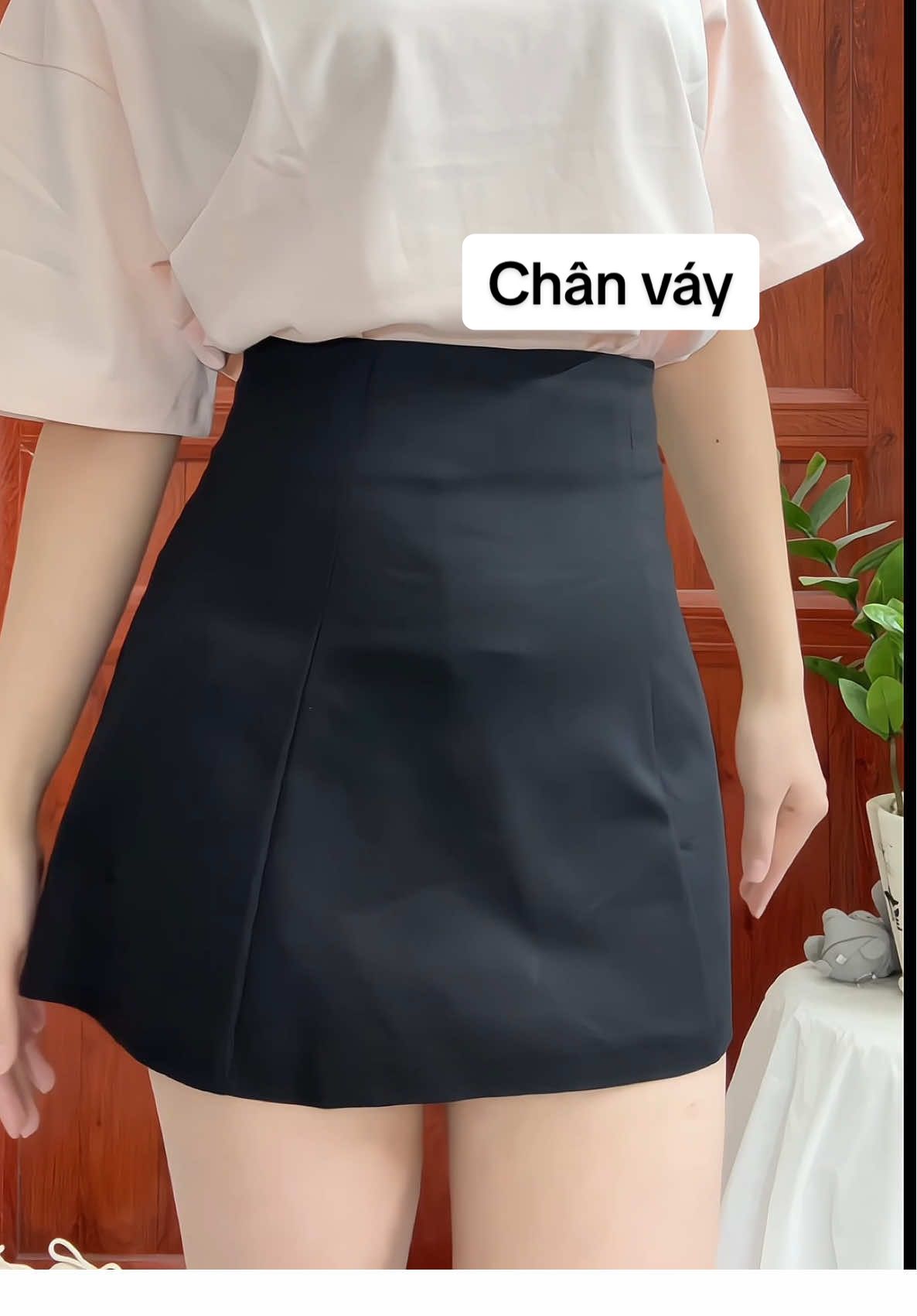 Chân váy chữ A ngắn#xuhuong #outfit 