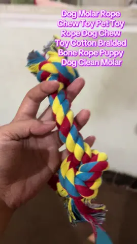 Dog Molar Rope Chew Toy Pet Toy Rope Dog Chew Toy Cotton Braided Bone Rope Puppy Dog Clean Molar #tiktokfinds #dogmolarrope #chewtoy #braidedbonerope #tiktok 