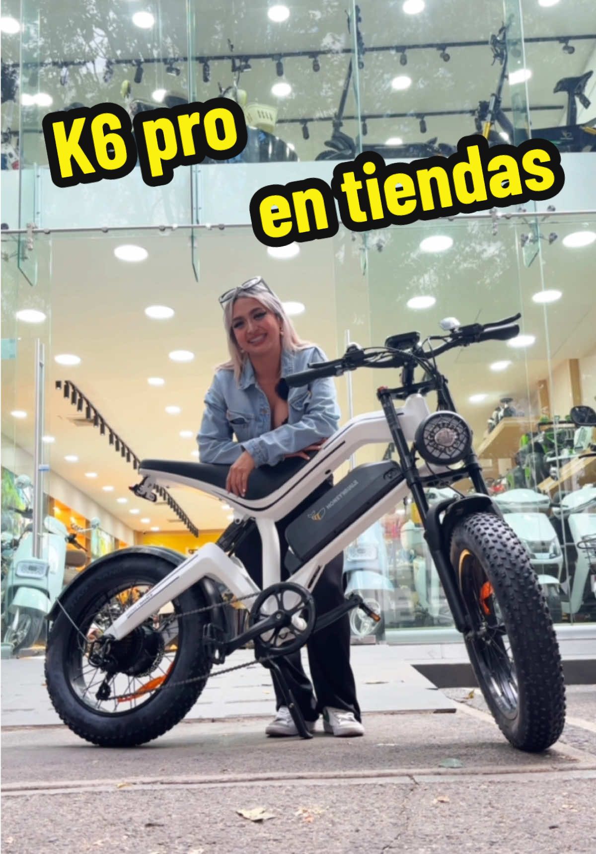 Visita nuestras tiendas físicas oficiales y aprovecha nuestra nueva bici eléctrica 🐝 🚲⚡️ #movilidadelectrica #movilidadsostenible #ebike #bicielectrica #k6pro #bike #compra #honeywhale #tiendasfisicas 