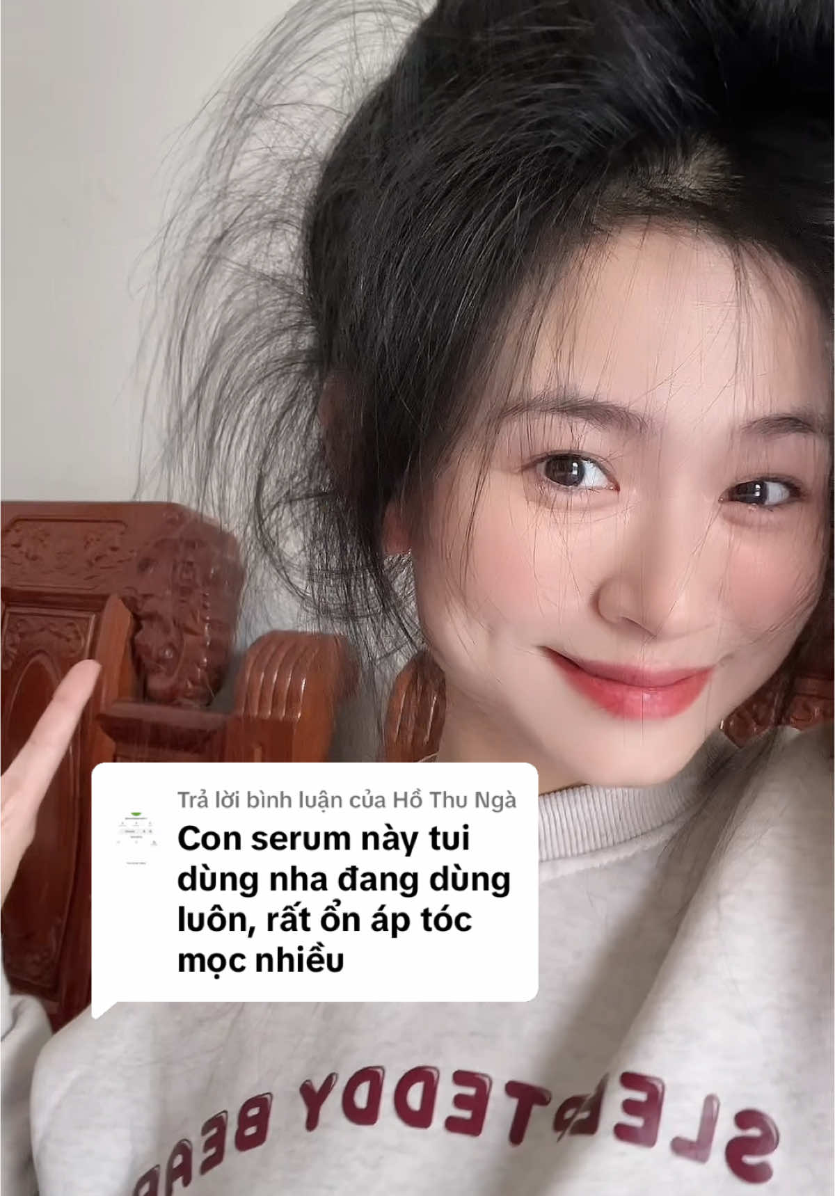 Trả lời @Hồ Thu Ngà Trộm vía quá, tóc mọc tua tủa luôn #nguyenthimai #maidangchamtocdai #chamsoctoctainha #serummoctoc #onehair #xuhuongtiktok #viral 
