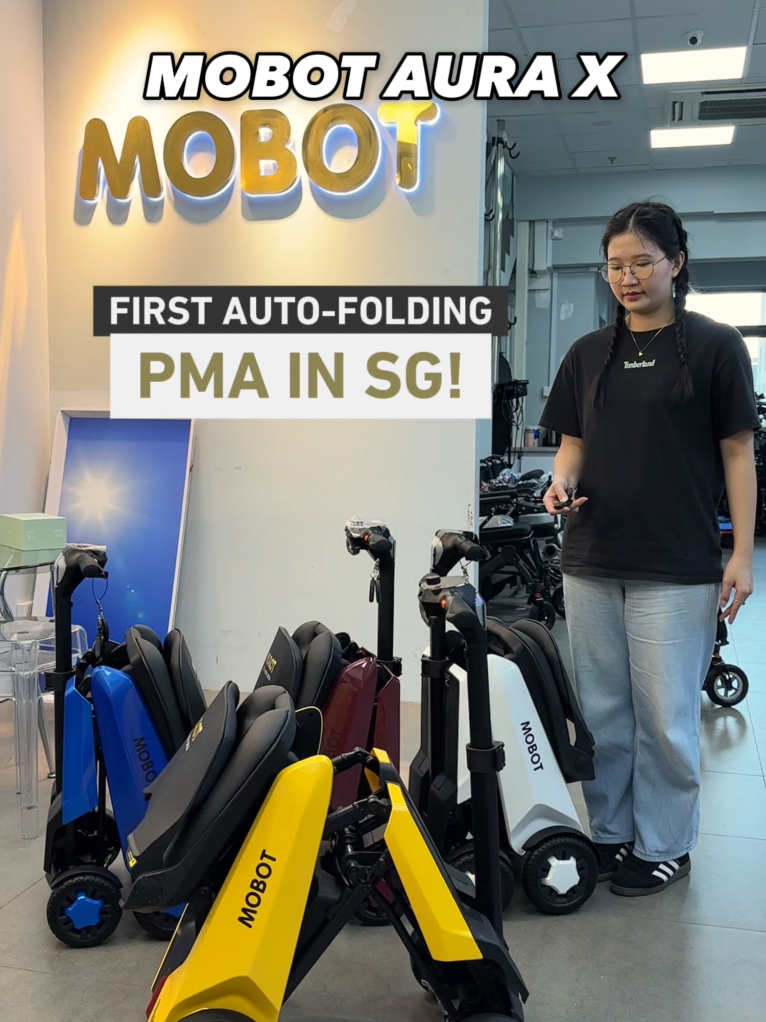 MOBOT Aura X Mobility Scooter - first AUTO-FOLDING PMA in SG! ✅ AUTO-FOLDING and UNFOLDING ✅ LTA-Compliant with Safety Mark Charger ✅ BUS/MRT/CAR Friendly ✅ COMPACT and Travel-Ready ✅ Ergonomic Design For Superior Comfort ✅ Adjustable Handlebar ✅ Extra Wide Supportive Seat Back ✅ Spacious Footrest Area ✅ 5 Unique Colours (Champagne Gold, Blue, Red, Yellow, White) ✅ USB Charging Port ✅ 120 kg Max Load ❗️ Test drive at any of our MOBOT outlets islandwide. Have a question? Comment to find out more! #MOBOT #MOBOTSG #PMA #PersonalMobilityAid #MobilityScooter #ElderlyScooter #ElectricScooter #Singapore #fyp #viral #fypsg #tiktoksg