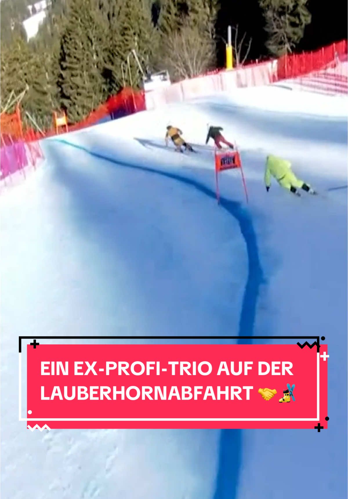 3 Ex-Skiprofis zeigen dir die Lauberhornabfahrt 👀🎿 #wintersport #ski #skialpin #beatfeuz #marcberthod #felixneureuther @lauberhornrennen @marcberthod 