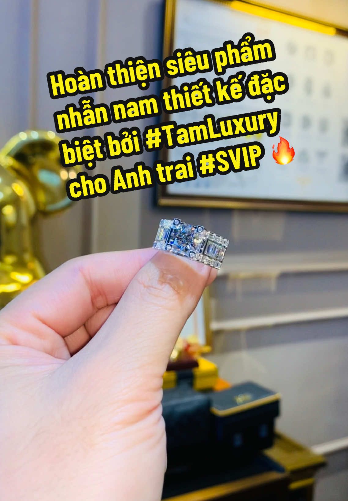 Hoàn thiện siêu phẩm nhẫn nam thiết kế đặc biệt bởi #TamLuxury cho Anh trai #SVIP 🔥🔥🔥  #TamLuxuryVN #TamLuxuryChanel #CongTyTNHHTamLuxury #TamLuxuryDiamondJewelry #TamLuxuryHoncamotchuTam #Nhannamkimcuong 