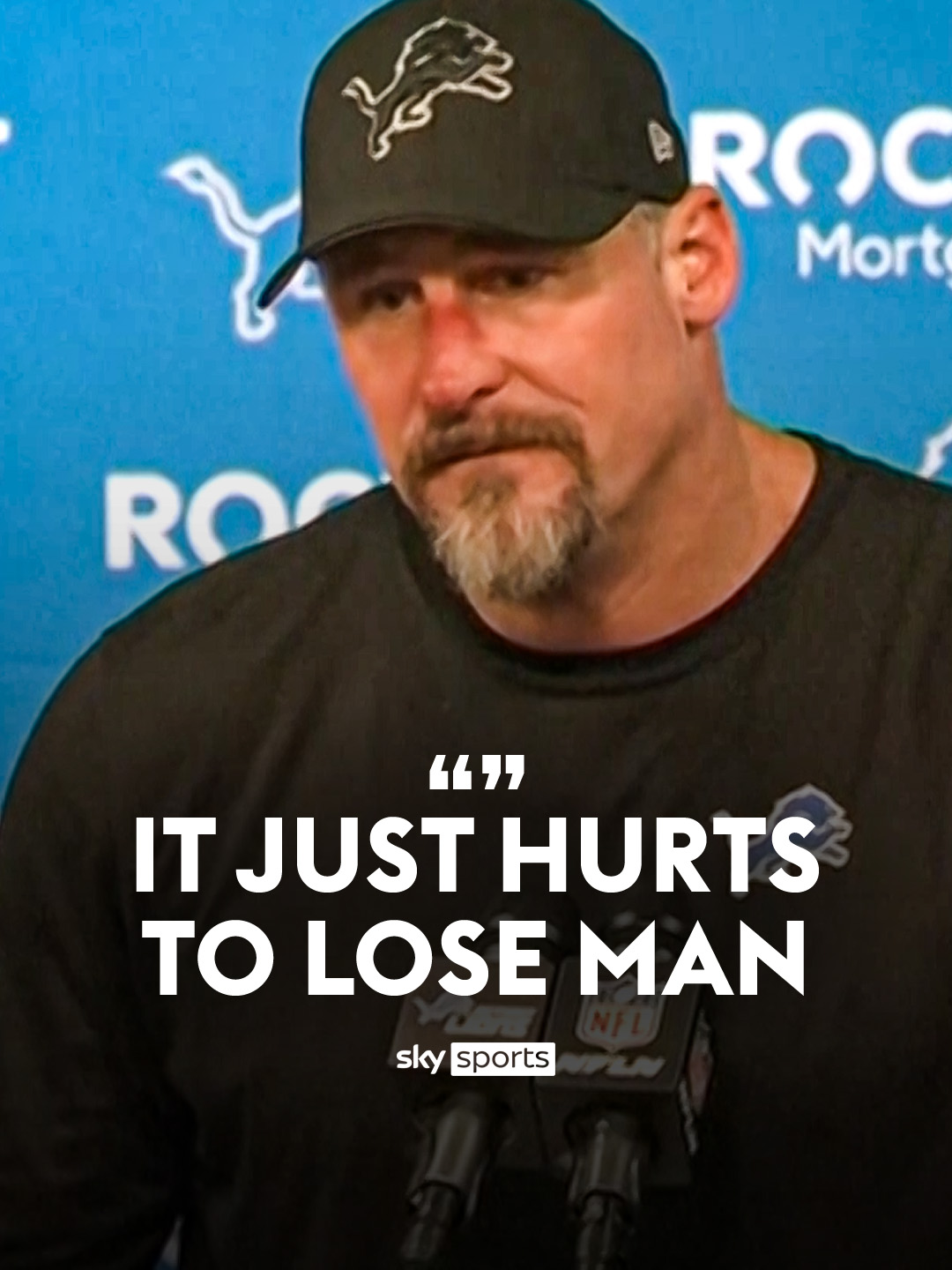 Detroit Lions head coach Dan Campbell's emotional reaction to his team taking a shock exit from the playoffs 🦁🥲 #skysportsnews #nfl #lions