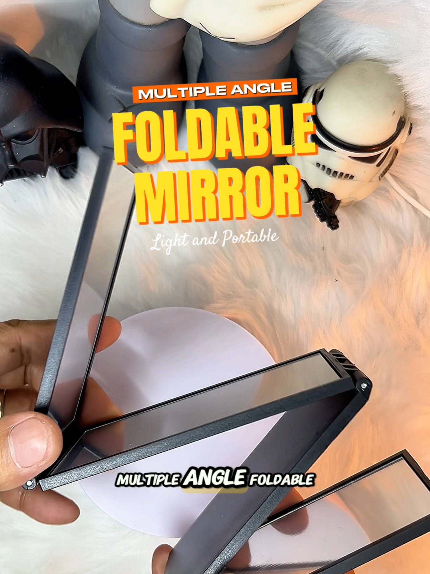 Multiple Angle Foldable Mirror #foldablemirror #multipleanglemirror #portablemirror #bendablemirror