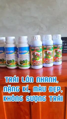 BỘ ĐÔI LỚN TRÁI, PHÌ TRÁI giúp trái lớn nhanh, tròn đẹp, nặng kí, màu đẹp, không làm lem màu, không làm sượng trái + Pha 400 lít nước, phun đều lên lá và trái + Bắt đầu xài từ khi hết rụng sinh lý đến trước khi bán 7-10 ngày #vtnnnongthuan  #lontrai  #phitrai #traito #nangki #maudep #khongsuongtrai #vingot  #xuhuong 