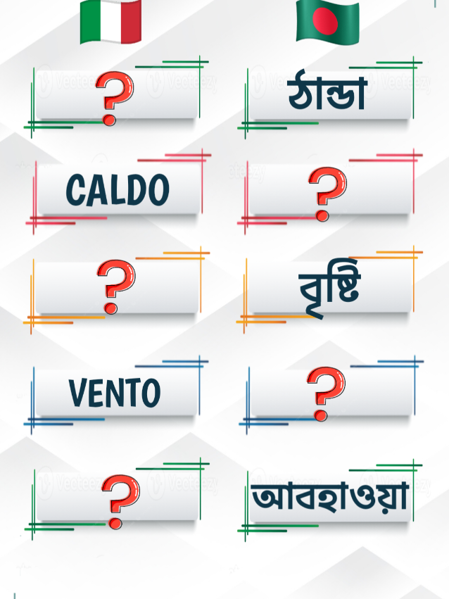 Weather Names Italian To Bangla #language #learning #italy #bangla 