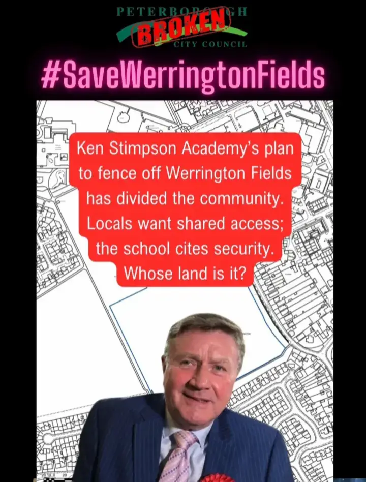 #WerringtonFieldsSaga #KenStimpsonSchool #SaveWerringtonFields #WerringtonFields #Werrington #Peterborough #NyreeAmbarchian #CllrSarahHillier #CllrJohnFox #CllrJudyFox #PeterboroughFirst aka #WerringtonFirst #Swallowfield #HazelCroft #SouthwellAvenue #Cranemore #RushtonAvenue #Greenacres #LincolnRoad #Wainwright #TwelvetreeAvenue #StanilandWay #FoxcovertRoad #SkatersWay #Gatenby #Thursfield 