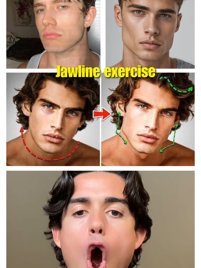 Sharp Jawline Exercise+Mewing Exercise (Do this exercise daily 15min) #jawline #fyp #viral #mewing #mewingtutorial #mewingtransformation #jawlinechallenge #glowuptips 