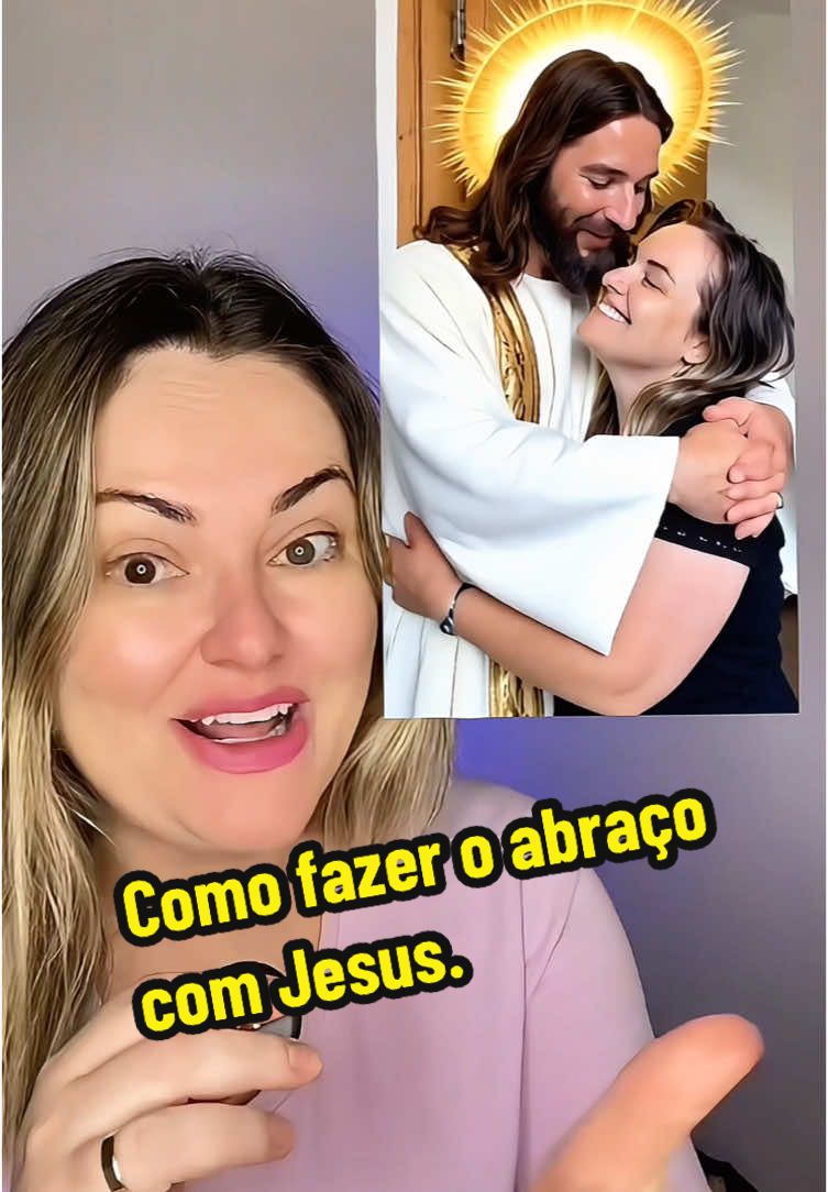 Como fazer o abraço de Jesus. Foto abraço de Jesus. #abracodejesus #abraco #jesus #pixverse 