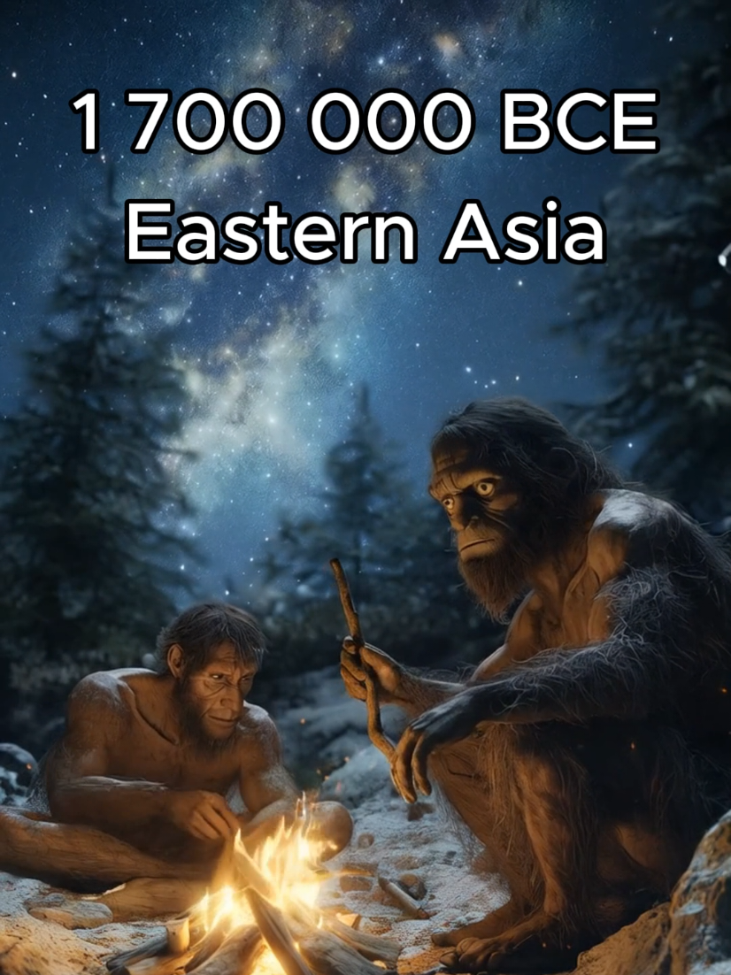 Homo Erectus, a close ancestor to modern humans, leaves Africa around this time. The first stone tools outside of Africa are developed in what is now Malaysia. #history #historia #prehistoric #ia 
