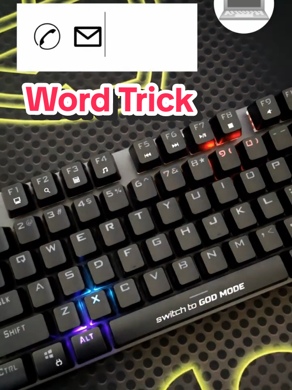 Word Trick | Call And Mail Icon Shortcut Key #foryou #foryoupagе #fyp  #computer #tech #trick   #pc #computer #laptop #word #viral #reels #shorts