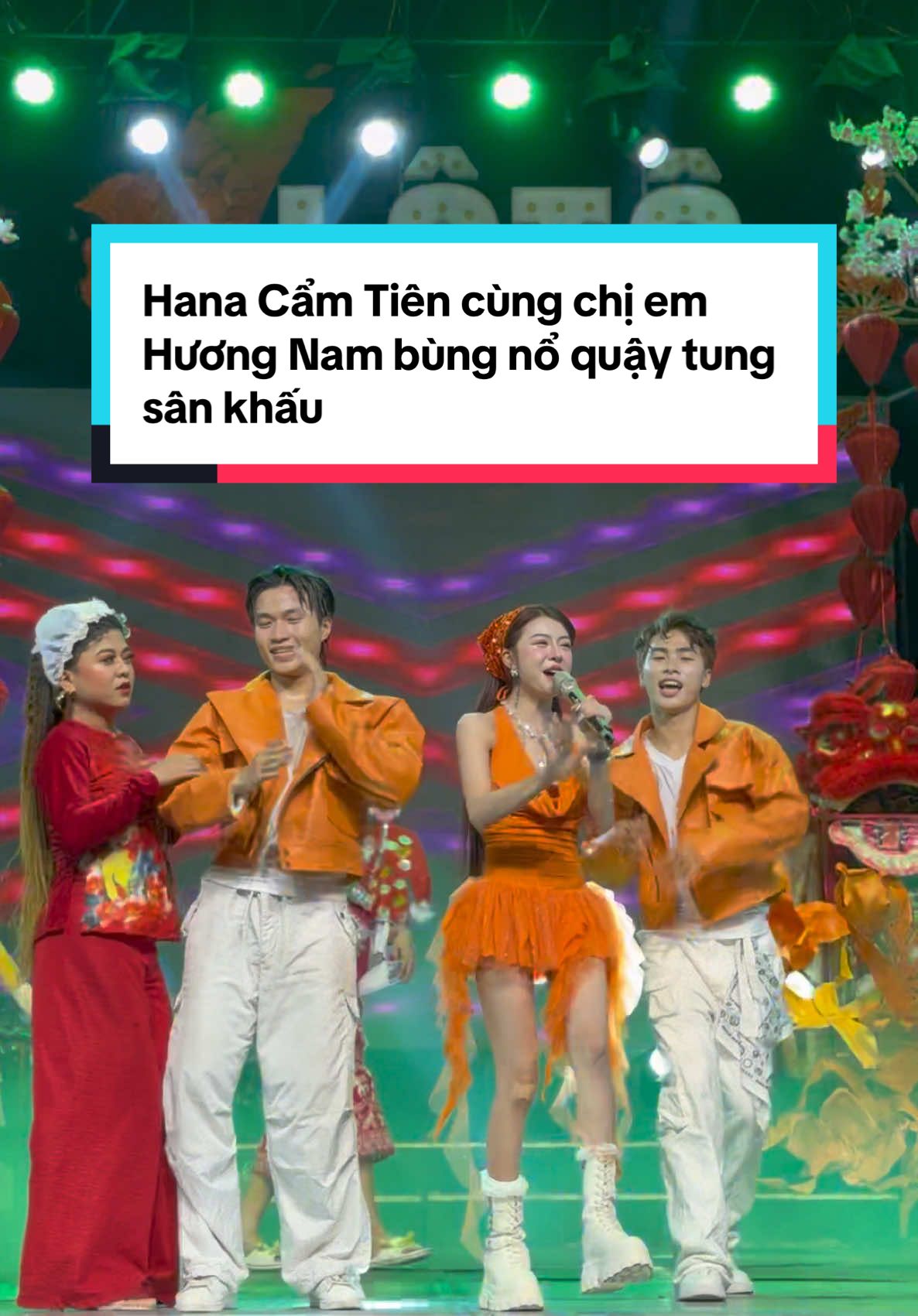 Hana Cẩm Tiên cùng chị em Hương Nam bùng nổ quậy tung sân khấu #ganhhatlotohuongnam #tiktokgiaitri #damsensquare 