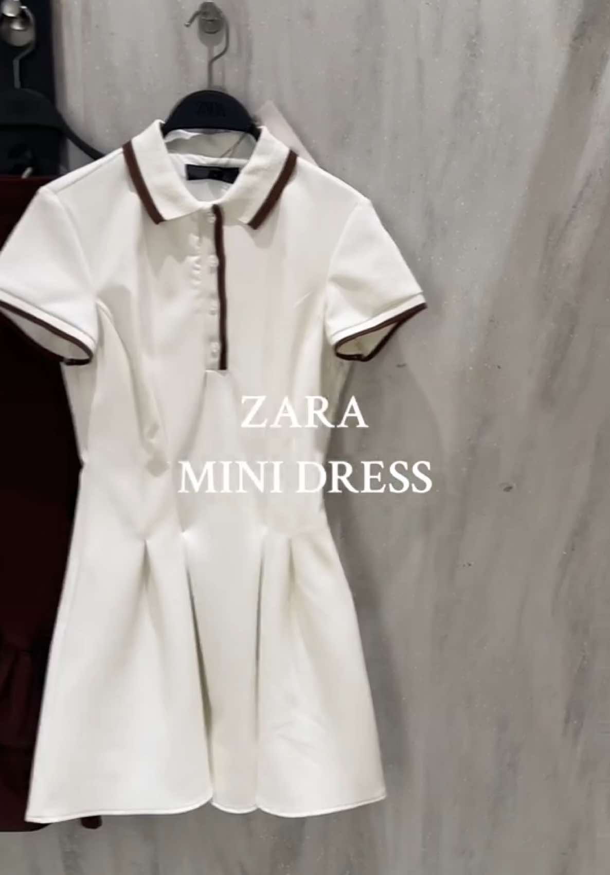 Zara new in 👻#zaranew #zaraoutfit #zaradress #tennisdress #minidress 