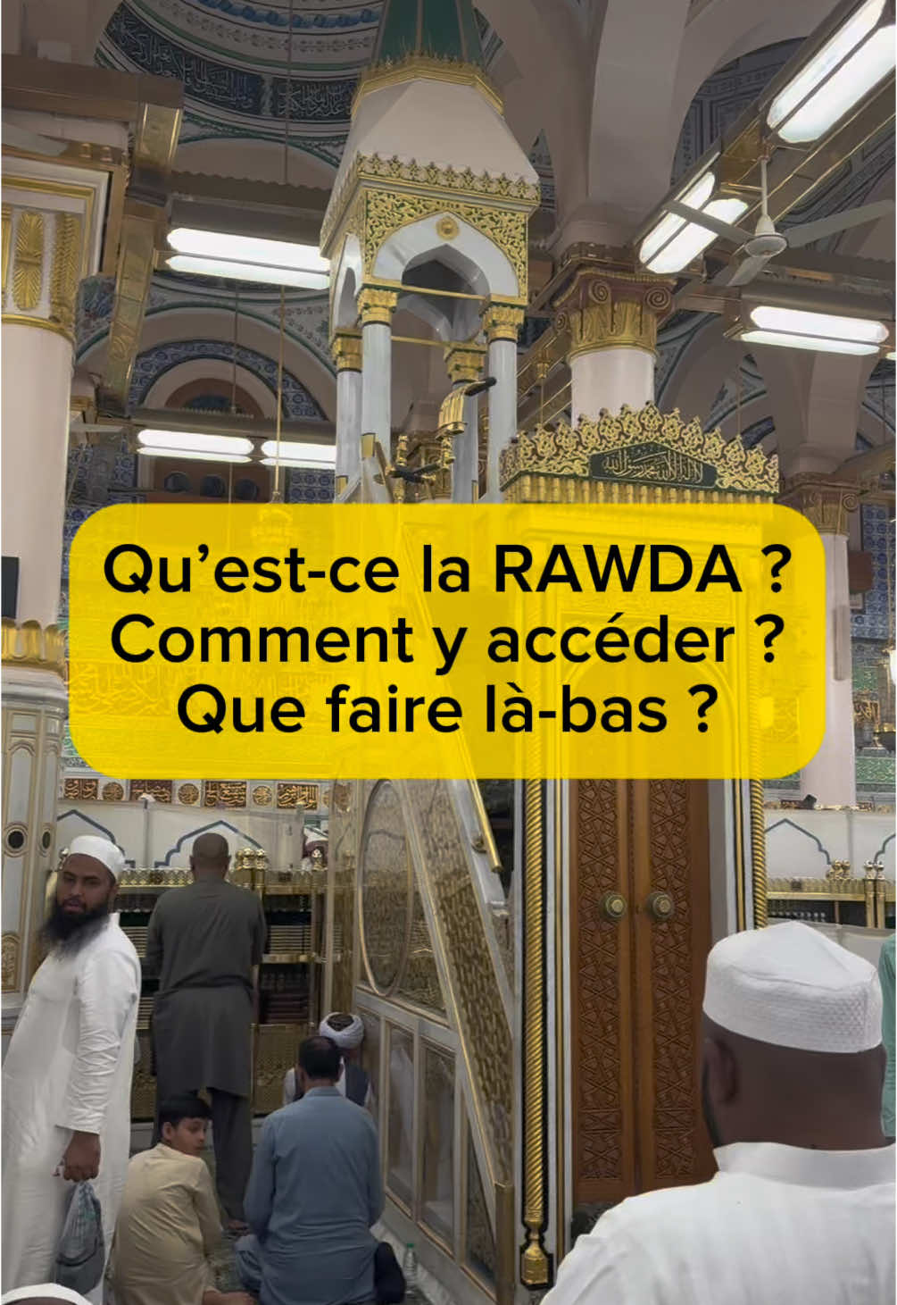 RAWDAH : un des jardins du paradis. Mes explications #rawdah #madinah #salat #islam #conseils 