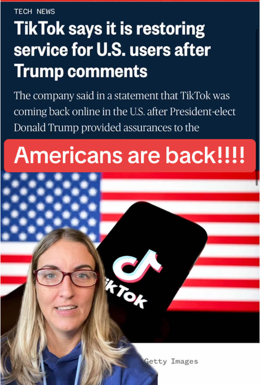 TikTok is just announced. They are bringing TikTok back to the United States! Welcome back Americans!! 🎉❤️ #TikTokBan #TikTokBanUpdate 