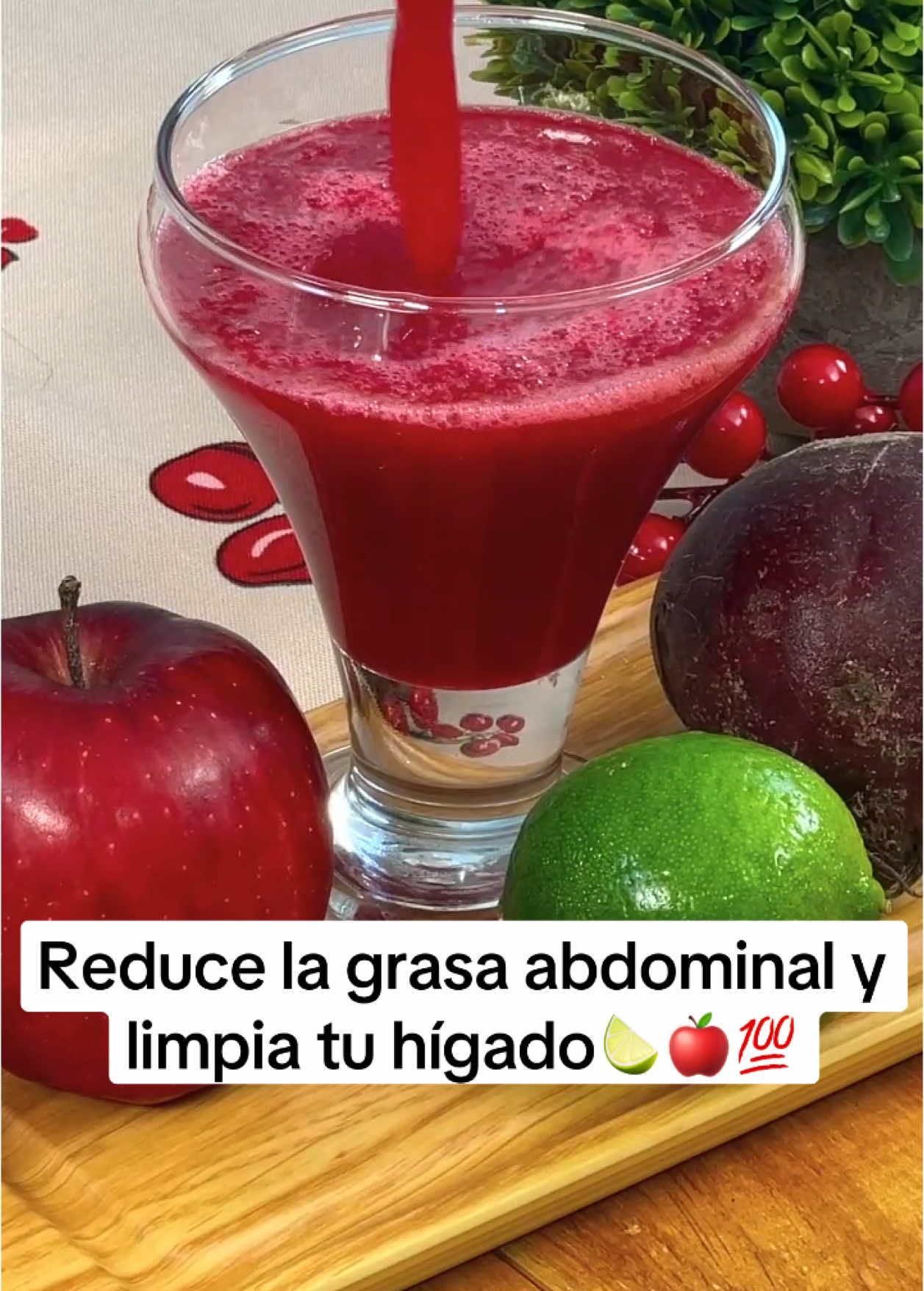 Reduce la grasa abdominal y limpia tu hígado🍋‍🟩🍎💯 #recetas #recetasparati #salud #remedioscaseros #remediosnaturales #recetasfaciles #higado 