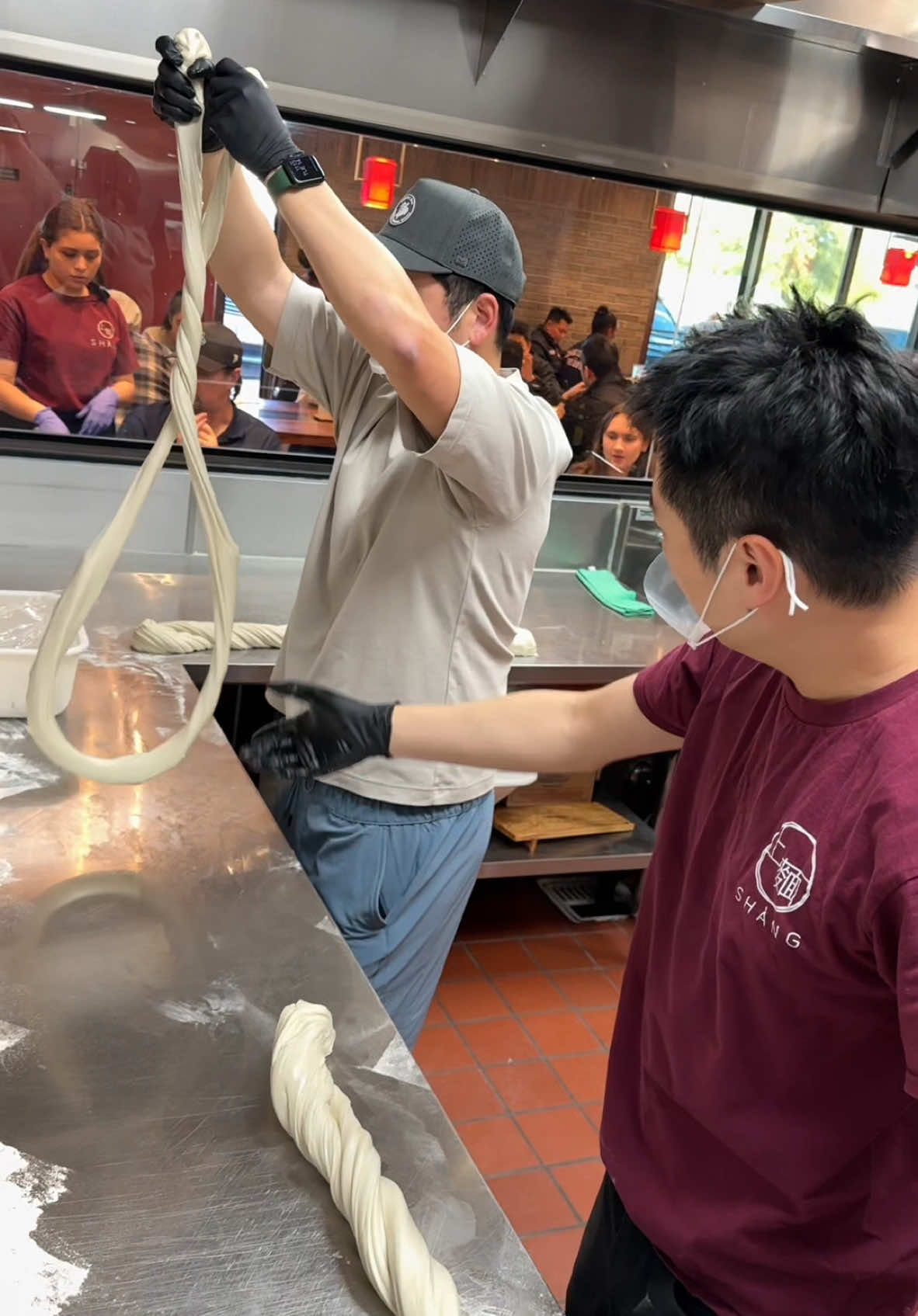 That time @LasVegasFill took me to @Shang Artisan Noodle in Vegas to try making my own noodles.  My wife and I go to Shang Artisan Noodle every time we are in town for their beef noodle soup and pot stickers.  Thank you to the owner Sam for showing me how it's done.  Full video up in my Youtube where Phil and I talk about how our life journeys led us to becoming food influencers and everything in between. Later we went to the famous @Golden Steer Las Vegas to meet Bryant who makes the famous tableside caesar salad.  Good times.