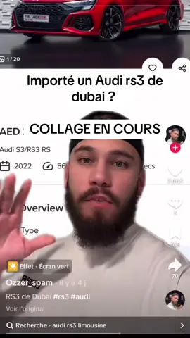 Importer un rs3 de dubai ? #dubai#eau#fyp#voiture#import#export#sportscar#business#audi#rs3#moneytips#jeune 
