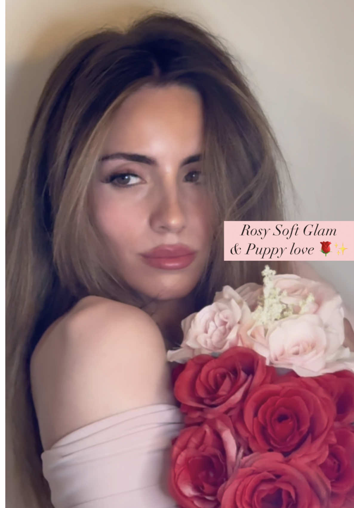 Rosy vibes, soft glam, and a little magic in the air 🌹✨ #SoftGlam #RosyGlow #romanticaesthetic #makeuptutorial #GlowUp #TikTokBeauty #fyp #viralmakeup 