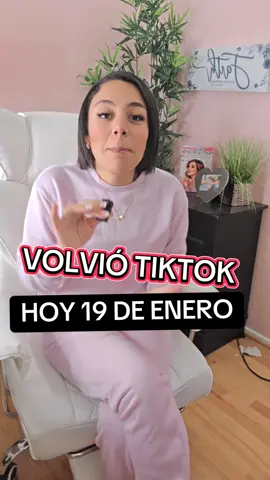 Volvió TIKTOK hoy 19 de Enero  . . #tiktokban #tiktoktips #latinosenusa 