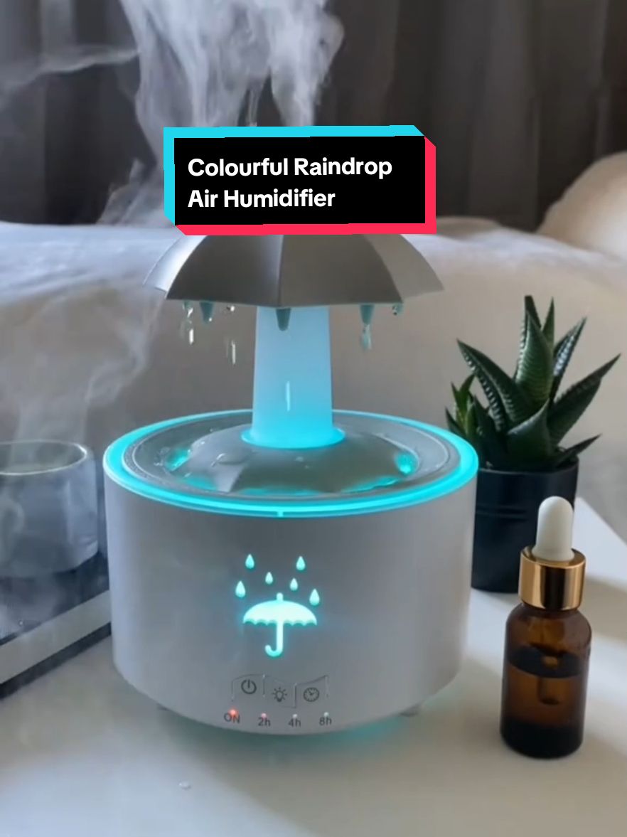 Colourful Raindrop Air Humidifier #AliExpressGoodFinds #aliexpressfinds #bestproducts #TikTokMadeMeBuylt #coolgadgets #gadgets #coolstuff 