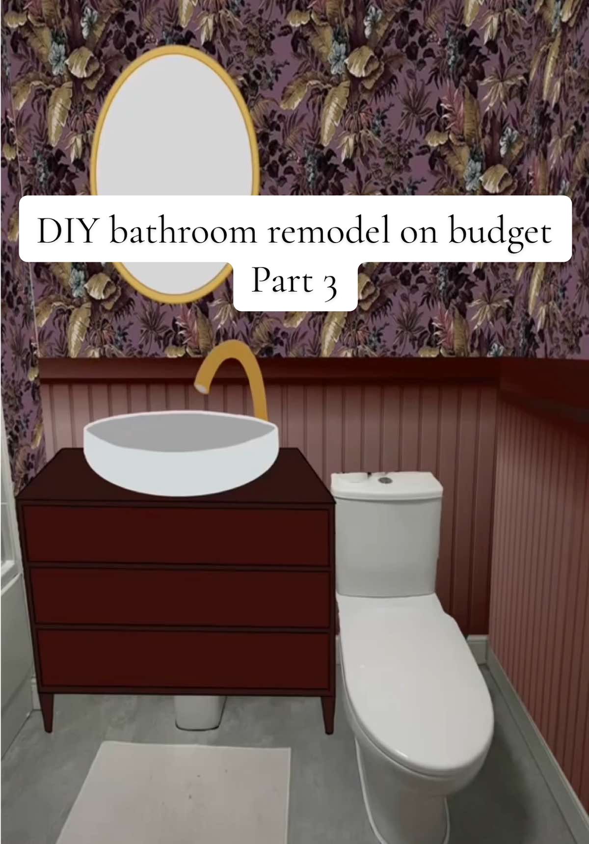 Part 3 | DIY bathroom remodel on a budget #bathroom #diyhomeprojects #diyprojectsideas #remodel #DIY #bathroomremodel #bathroomrenovation #bathroomremodelonabudget #mdf  #wallpanelling #mdfpanelling #bathroompanelling  #houserenovation #homerenovation  #creatorsearchinsights