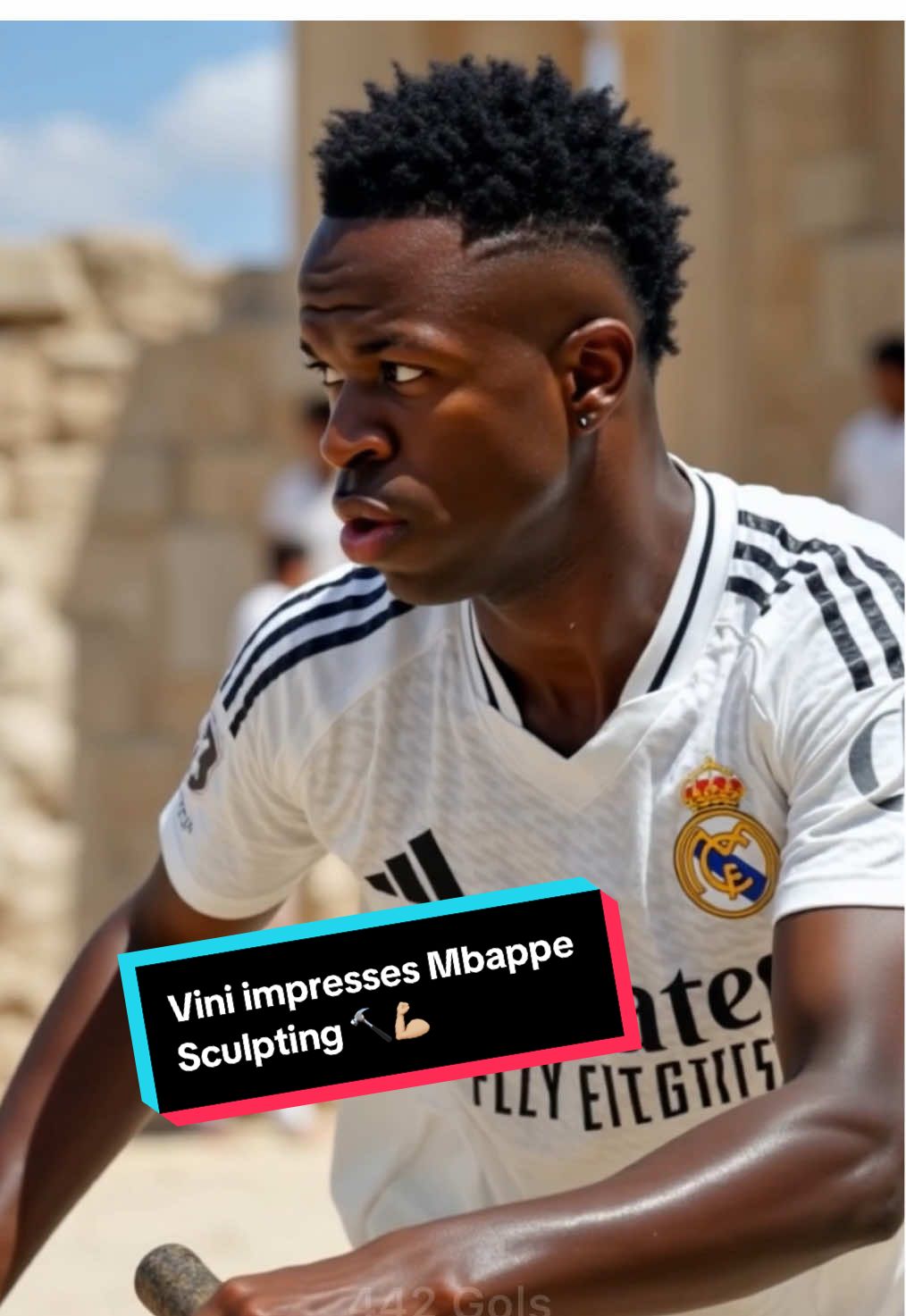 Vini Jr Impresses Mbappe with his statue 🤍⚡️ Vinicius Junior is seen in Ancient Greece sculpting a rock into a great statue 🔨 The statue resembles the Jesus Christ from his place of origin, Rio de Janeiro 🤍 What else should they do next? 🙌🏼 #ViniJr #Vinicius #Mbappe #RealMadrid #RealMadridLasPalmas #AI #AIArt #AIVideo #ChatGPT 