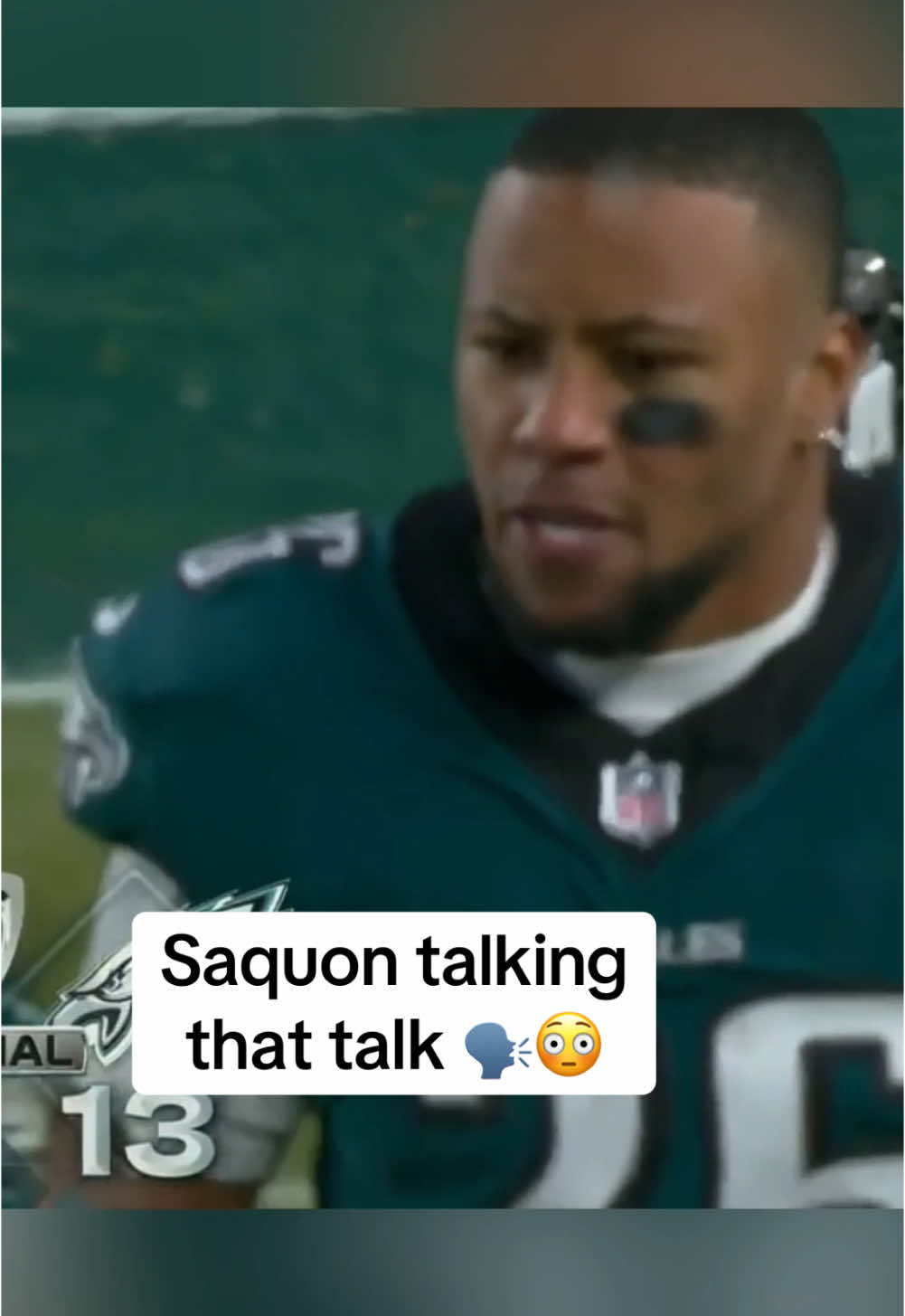 #SaquonBarkley feeling it as #Eagles are up on #Rams early 👀 (📺: NBC) #nfl