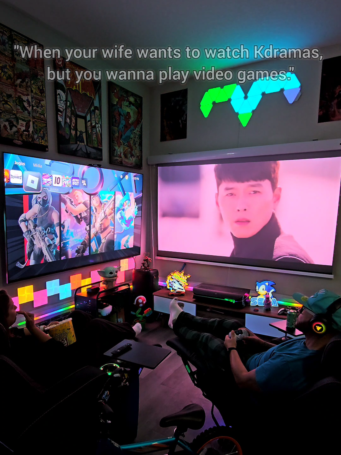 Happy wife, happy life 🤣 yes, that's my garage 😄  #setup #kdrama #gaming #garagegoals #techtok 