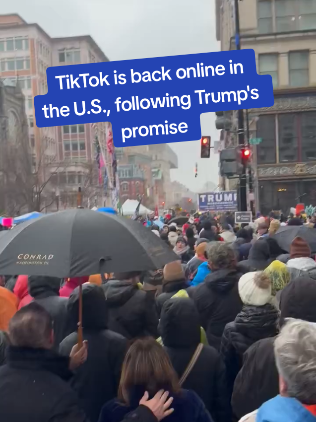 TikTok is back online in the U.S., following Trump's promise 