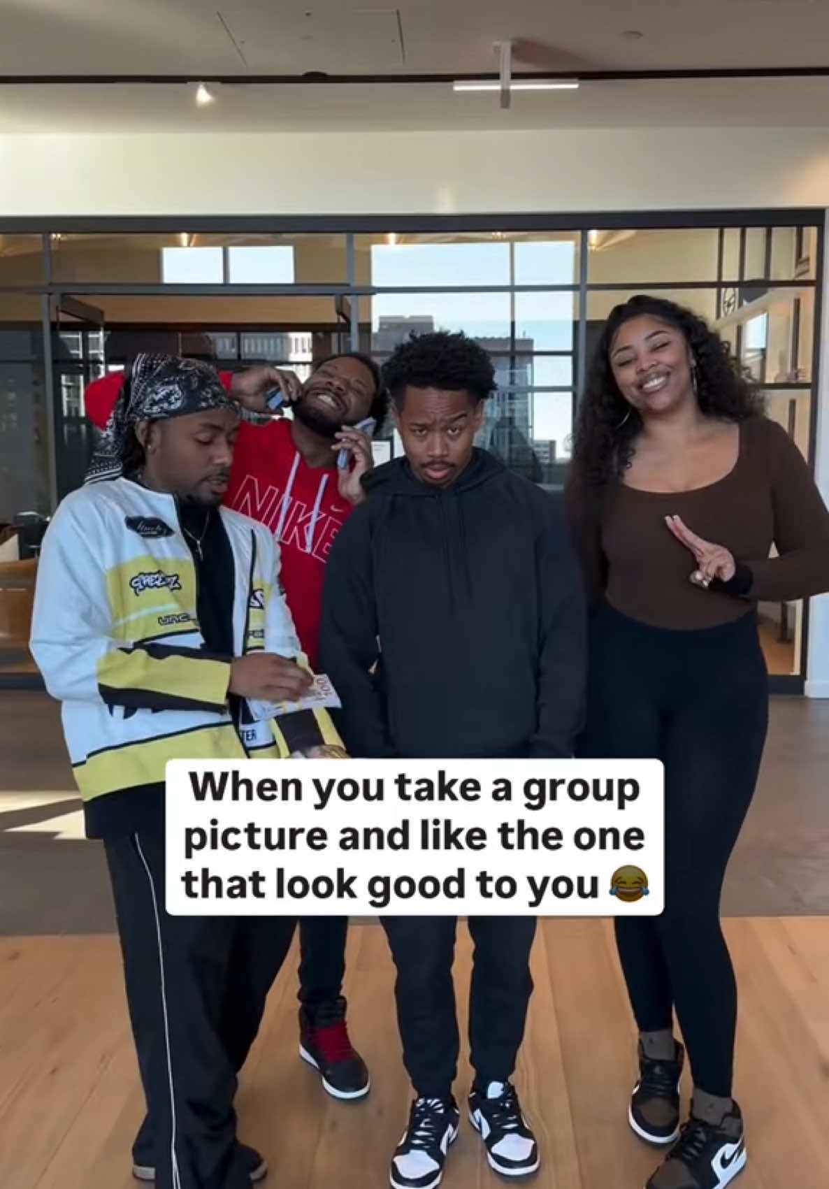 When you take a group picture and like the one that look good to you 😂 #fyp 