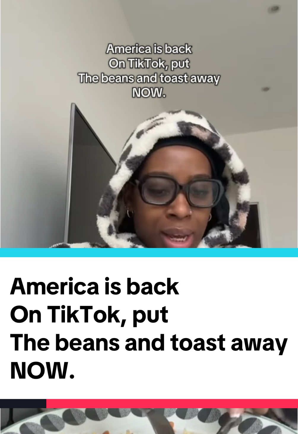 America is back On TikTok, put The beans and toast away NOW. #americantiktok #tiktokban #british #britishtiktok #beansontoast 