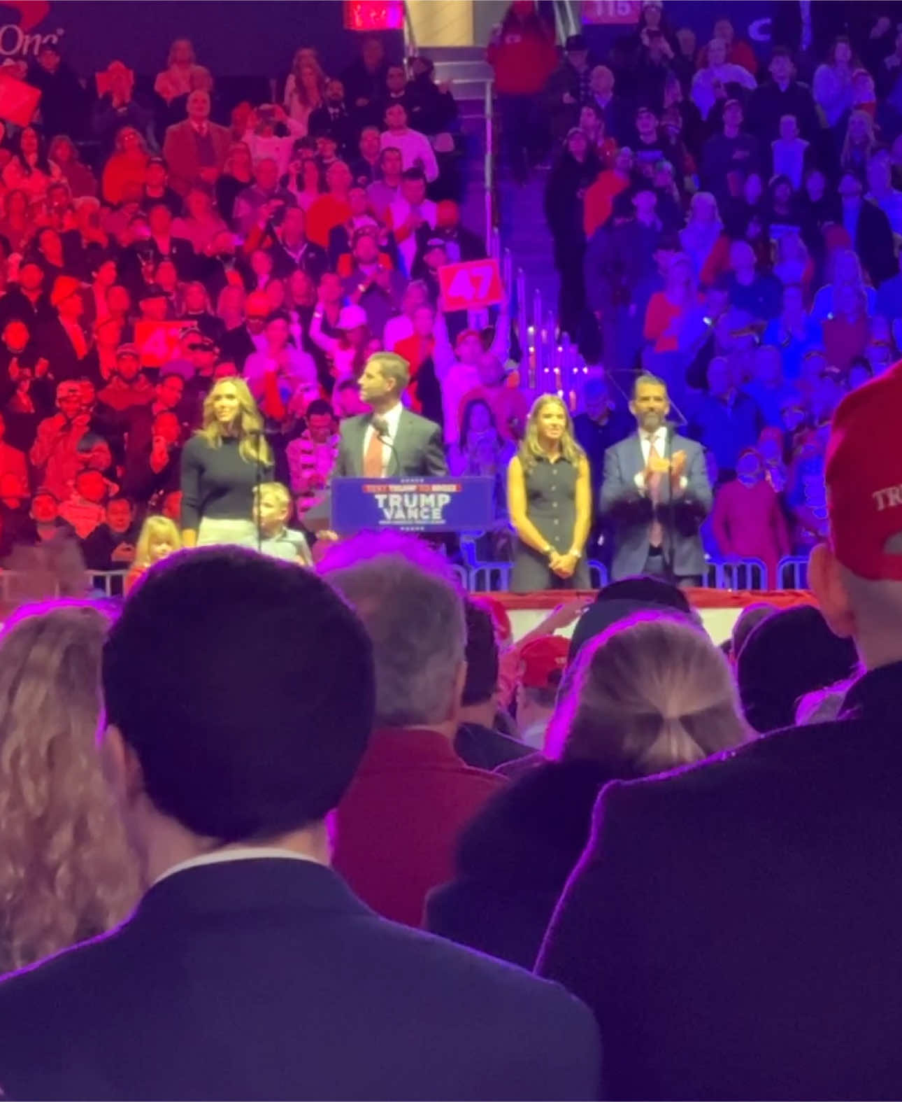 Eric Trump appears on stage at @President Donald J Trump’s preinaugural rally, says America will be feared again under Trump and the ‘BS’ ends tomorrow #inauguration #inaugurationday 