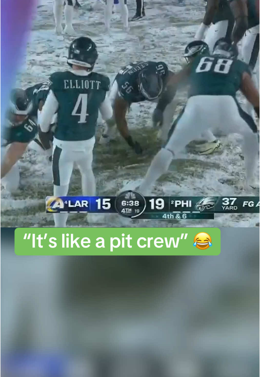 (📺 NBC) #rams #eagles #nfl #football #nflfootball #NFLPlayoffs #philadelphiaeagles #snow #jakeelliott #snow 