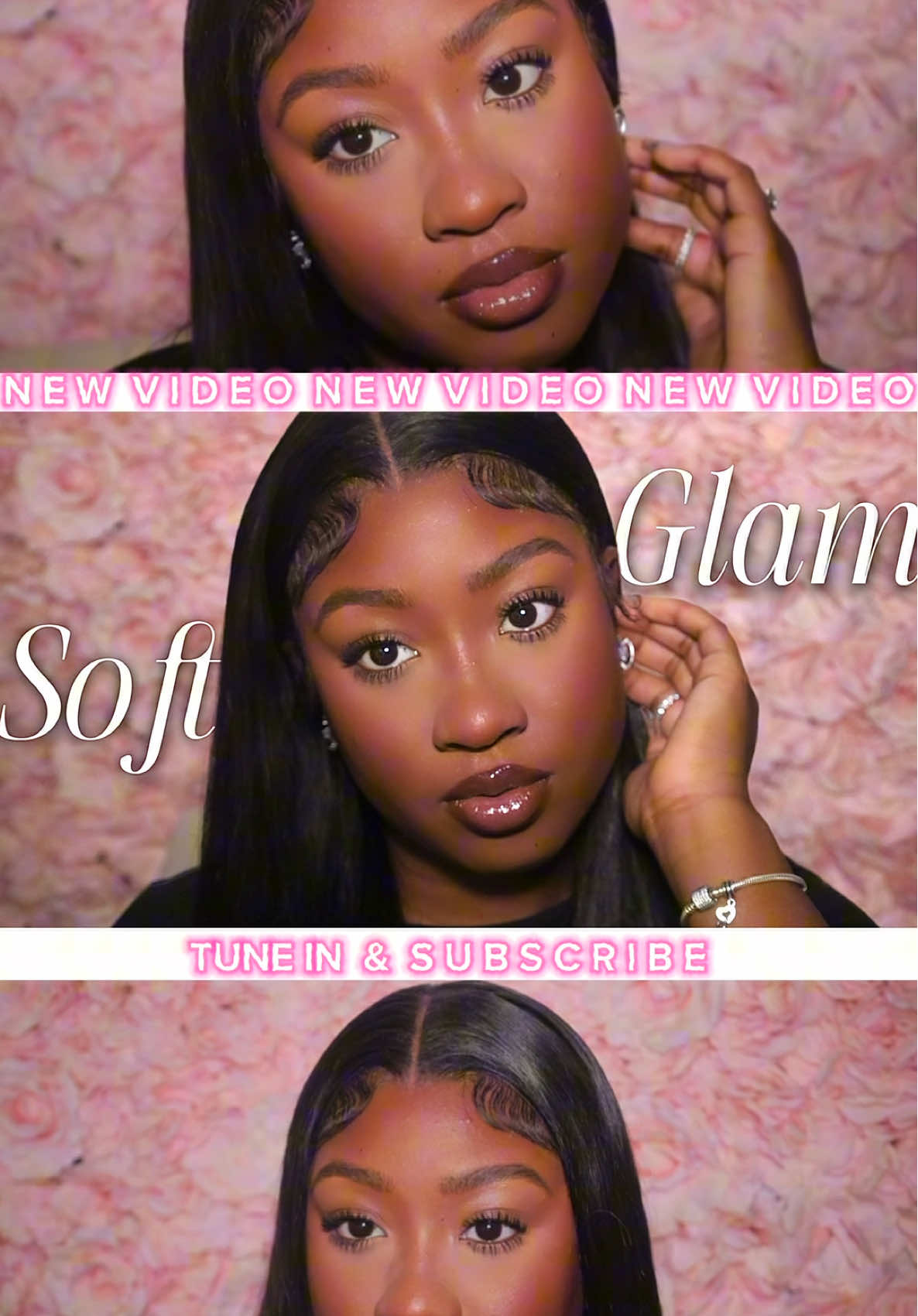 My full base routine on YouTube💗🌸  One of my New Year's resolutions was to get back on YouTube & Here I am sharing all my beauty secrets and tips🫶🏾 Tune in & subscribe loves 🫶🏾😘 #blackgirlmakeup #softglammakeup #youtube #stepbysteptutorial 