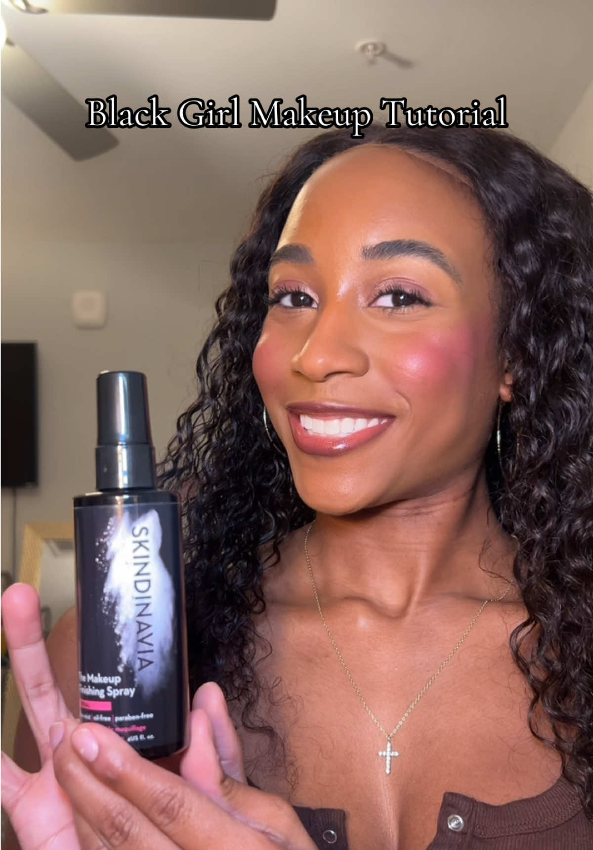 I love the @SKINDINAVIA Makeup Setting Spray! Click link to purchase ✨🔗 #creatorsearchinsights #makeuptutorialblackgirl #blackgirlmakeup #blackgirlmakeuptutorial #fyp #settingspray #tiktokshopdeals 