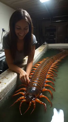 Terrifying 😰 #Centipede #NatureLovers #BugLife #Wildlife #UnusualPets #CreatureComforts #NatureVideo #InsectLovers #PettingCreatures #WildlifeWorld #NatureIsAwesome #AmazingInsects #PettingWildlife #ai #aiart #aivideo