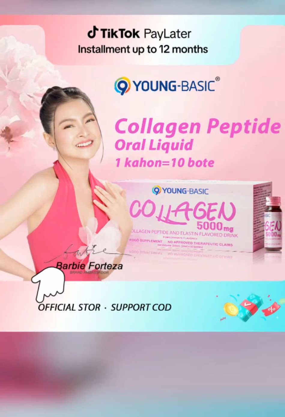 9Young-Basic Collagen Peptide Oral Liquid, 5000mg Highly Concentrated,