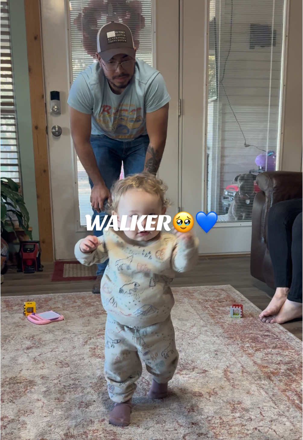 We have a WALKER🥹🥹 #babiestiktok #walker #boymom #unreal #growingup #MomsofTikTok #milestone 