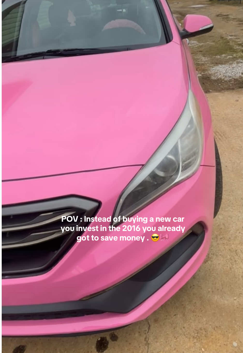 We definitely thinking long term &  saving accounts around here . ✅ 🎀😍 #fyp #foryou #pinkhyundai #hyundai #hyundaisonata #pinkcar #pinkcars #foryoupage #cars #investments #investingtips #investincars #foryouuuu #sonata #hyundaipartner #sportslimited 