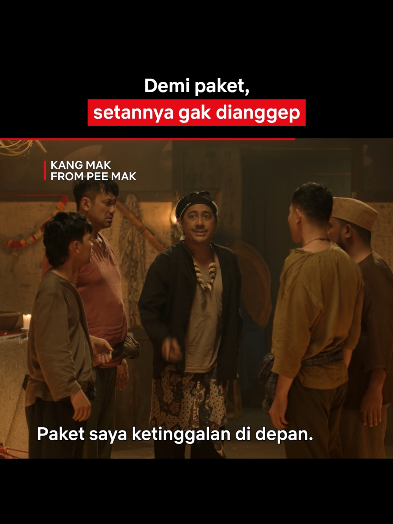 Hantunya pun nggak bisa ber-word-word. #Netflix #KangMakFromPeeMak #AndreTaulany #IndroWarkop #IndraJegel #ToraSudiro #VinoGBastian #MarshaTimothy #RigenRakelna
