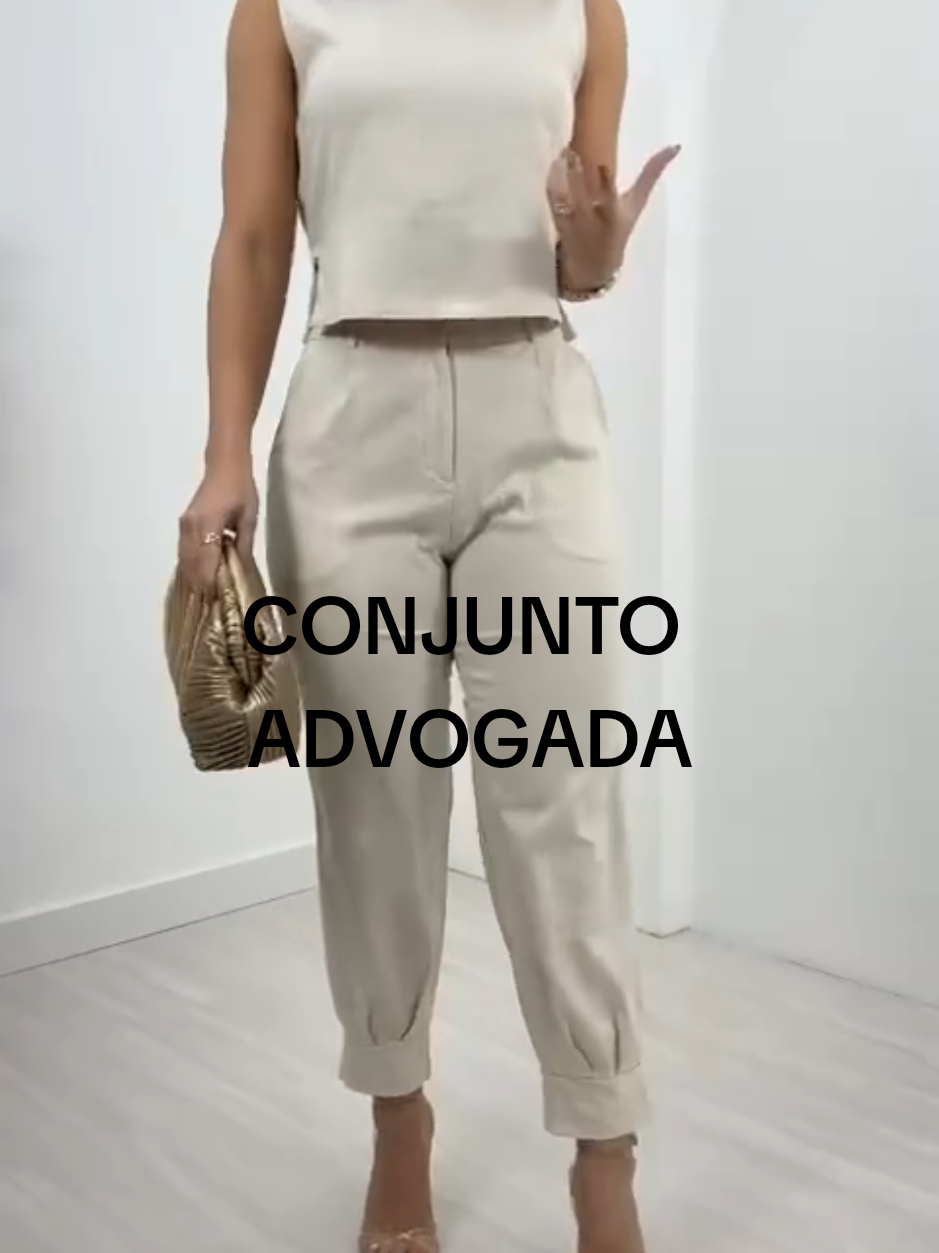 conjunto  feminino   alfaiataria linhocalca com punho regata com detalhe  na lateral a partirde$93.90 e aí gostou? #modafeminina #moda #roupasfemininas #roupasocial #roupassociais @deia lobo 