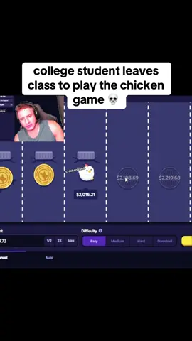 College student leaves class to play the chicken game 💀 #kickstreaming #streamer #stevewilldoit #crossyroad 